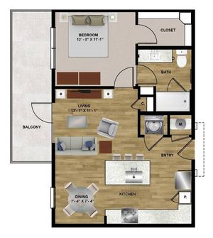 MLK Highline Futurist | A1 Floor Plan