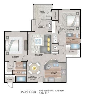 two bedroom floorplan