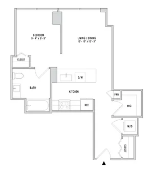 Convertible 01.1 - 642 Sq. Ft. - Floors 5-25