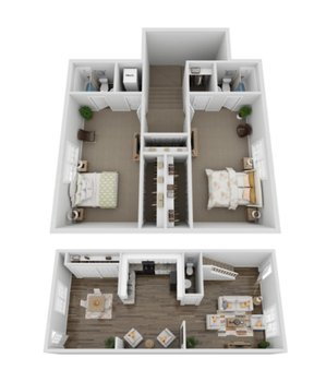 2 Bed 2.5 Bath 1,305 SQ FT
