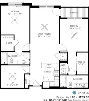 Two Bedroom Apartments | Majestic 3