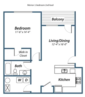 1-Bed, 1-Bath 2nd Level