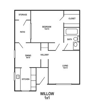 One bedroom Floorplan