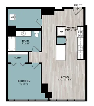 A4 | 1-Bedroom Floorplan