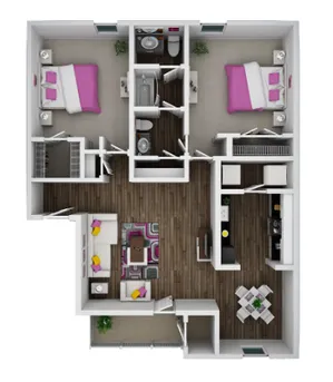 2 Bedroom 1.5 Bathroom 944 square feet