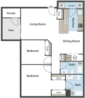 Parkcrest Village C1 Two Bedroom