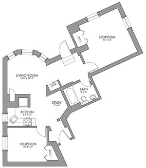 Edgerly 2BR D floor plan