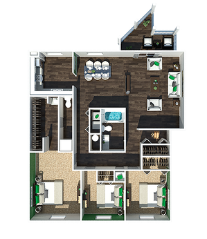 Three Bedroom | 1 Bathroom