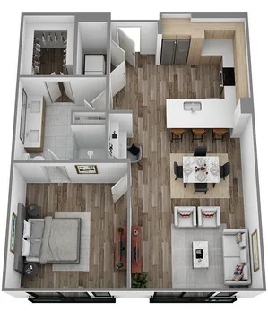 G: 1 bed / 1 bath