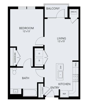 A1a ADA | 1 bed 1 bath | 806 sq ft