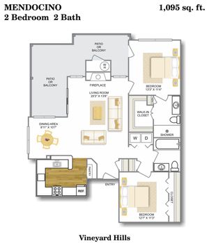 Floor Plan 1 | Apartments South Austin Texas | Vineyard Hills Apartments
