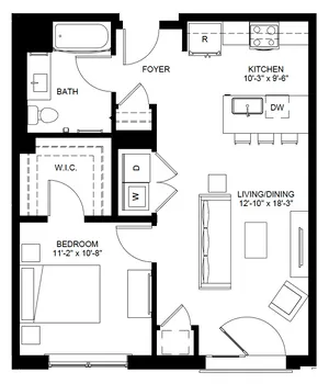 the emerson plan a12 one bedroom