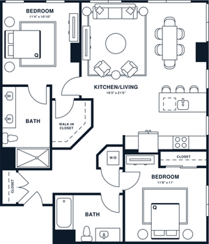 B11 | 2x2 | 1087 sq ft