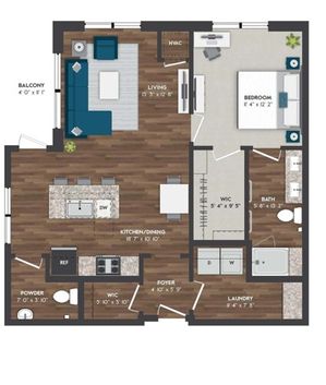 B12 | 1x1 | 931 sq ft