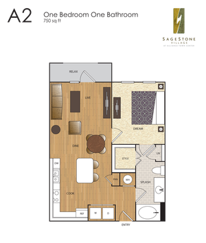SageStone Village - A2 1 BR / 1 BA