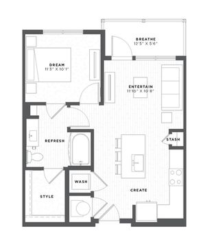 one bedroom floor plan