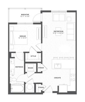 one bedroom floor plan
