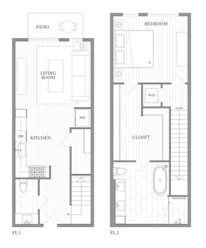 1Riva Row New Apartments | Luxury Apartments in Texas | 1Riva Row 1 bedroom townhome