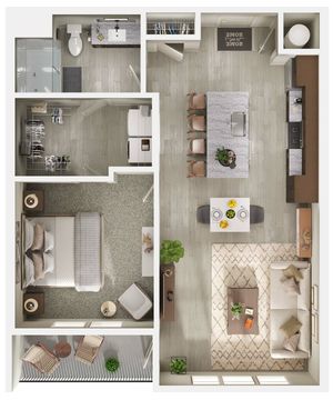 Aspen | 1x1 | 859 sf