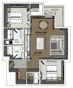 Franklin Square Phase 3, 2 Bedroom 2 Bathroom With Loft