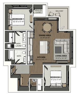 Franklin Square Phase 3, 2 Bedroom 2 Bathroom With Loft