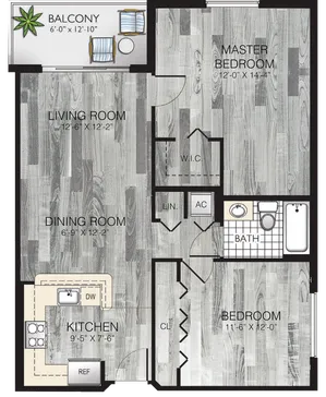 Model C-1 | 2 Bedroom, 2 Bath