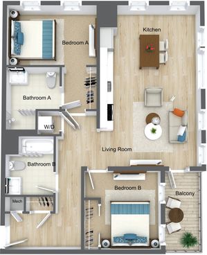 2 Bedroom 2 Bathroom B7