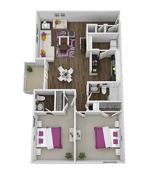 2 Bedroom 1.5 Bathroom 923 square feet
