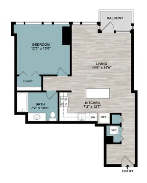 A3 | 1-Bedroom Floorplan