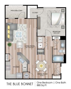 floorplan The Blue Bonnet - Premium Plus Upgrade