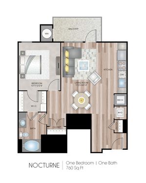 1 Bedroom Floor Plan