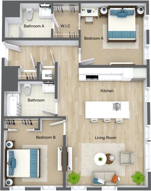 2 Bedroom 2 Bathroom B15