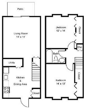 2BR/1BA Renovated