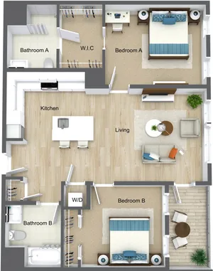 2 Bedroom 2 Bathroom B11
