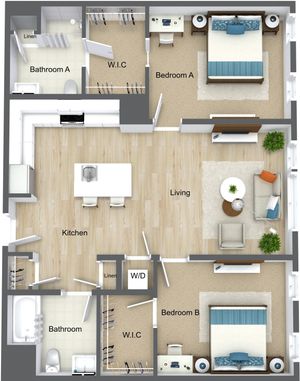 2 Bedroom 2 Bathroom B17