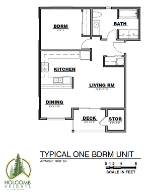 One Bedroom Floorplan