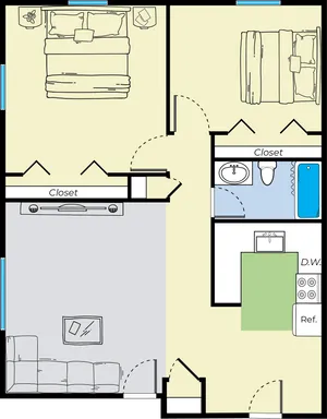 Two Bedroom Dog Friendly Apartments
