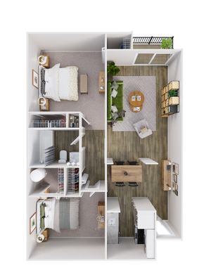 Two Bedroom Floor Plan