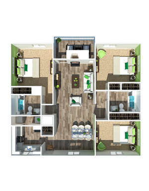 Three Bedroom Two Bathroom