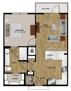 MLK Highline Modernist | A2 Floor Plan