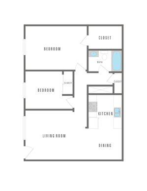 2 Bedroom 1 Bath