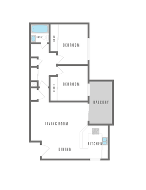 2 Bedroom 1 Bath