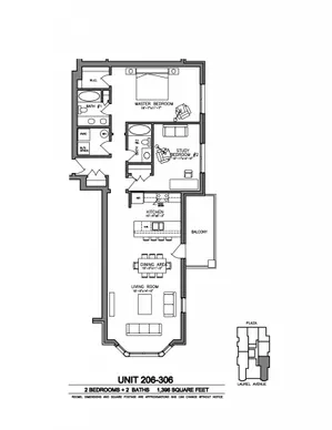 Laurel Apartments - 2 Bedrooms 2 Baths (2B)