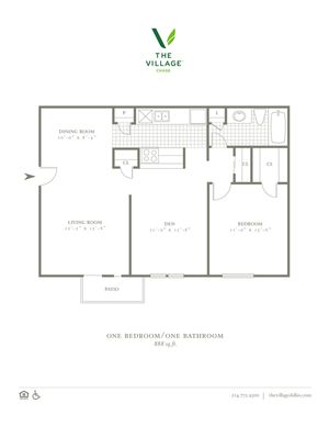 One Bedroom/One Bath - 888sf