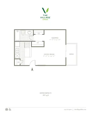 Studio - 383sqft