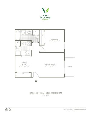 One Bed, One Bath. 592 Sqft.