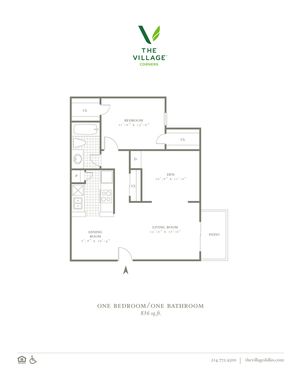 One Bed, One Bath. 836 Sqft.
