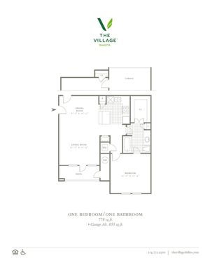 One Bedroom/One Bath - 778/855sf