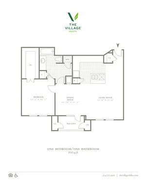 One Bedroom/One Bath - 810/816/817sf