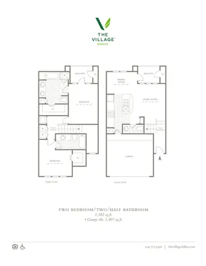 Two Bedroom/Two Bath - 1382/1390/1407sf